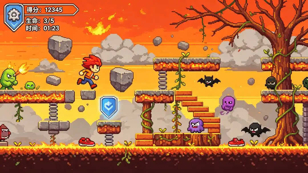 弹跳肉鸽平台闯关挑战